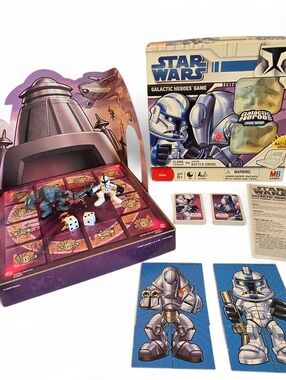 Star Wars Galactic Heroes Game Clone Trooper vs Super Battle Droid **COMPLETE**